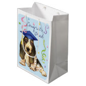Basset Graduate Mittlere Geschenktüte (Vorderseite Schrägansicht)