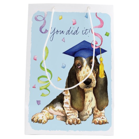 Basset Graduate Mittlere Geschenktüte (Rückseite)