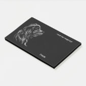 Basset Griffon Vendeen Abstrakt Art Dog Name Post-it Klebezettel (angewinkelt)