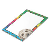 Basset Griffon Vendeen farbenfrohe Hundepete Muste Notizblock (angewinkelt)