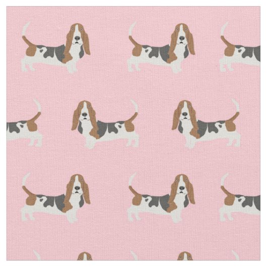 Basset Hellrosa Stoff (Nahaufnahme)