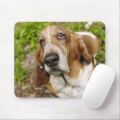 Basset Hound 2 Mousepad (Mit Mouse)