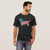 Basset Hound 4th of July Men Women USA American Fl T-Shirt (Vorne ganz)