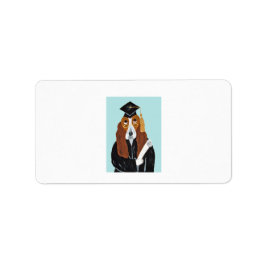 Basset Hound Absolvent Adressaufkleber