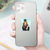 Basset Hound Absolvent Aufkleber (Telefon)