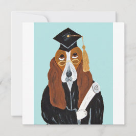 Basset Hound Absolvent Dankeskarte