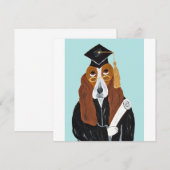 Basset Hound Absolvent Einladung (Vorne/Hinten)