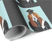 Basset Hound Absolvent Geschenkpapier (Rolleneckpunkt)
