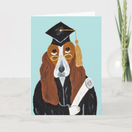 Basset Hound Absolvent Karte