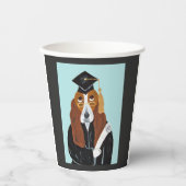 Basset Hound Absolvent Pappbecher (Vorderseite)