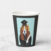 Basset Hound Absolvent Pappbecher (Rückseite)