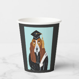Basset Hound Absolvent Pappbecher