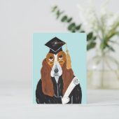 Basset Hound Absolvent Postkarte (Stehend Vorderseite)