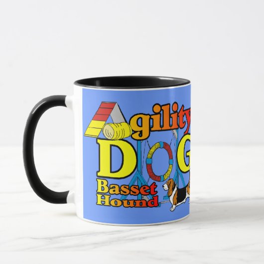 Basset Hound Agility Geschenke Tasse (Links)