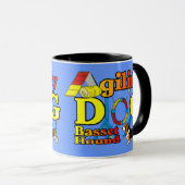 Basset Hound Agility Geschenke Tasse (VorderseiteRechts)