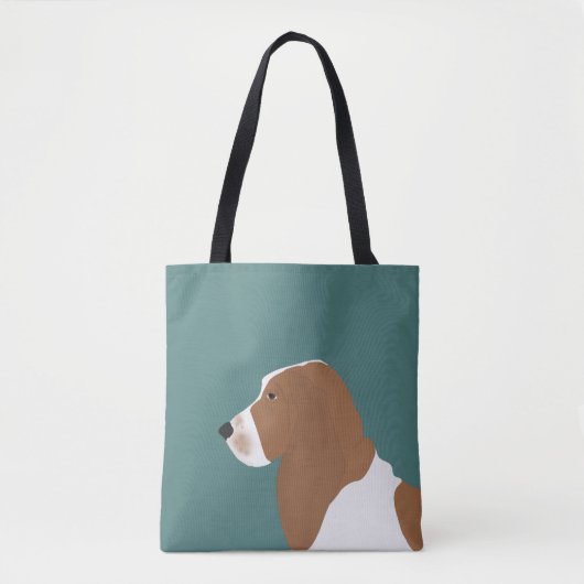 Basset Hound Allover Tasche (Vorderseite)