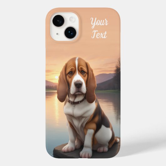 Basset Hound am See Case-Mate iPhone Hülle (Rückseite)
