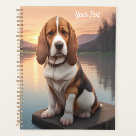 Basset Hound am See Planer (Vorderseite)