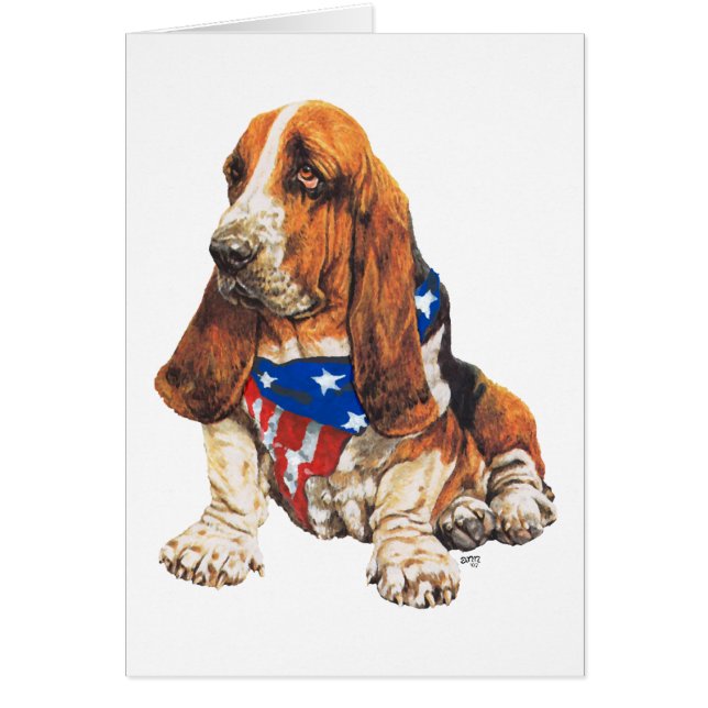 Basset Hound American Patriotic (Vorne)