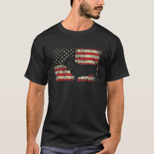 Basset Hound American USA Flag 4. Juli Hund T-Shirt