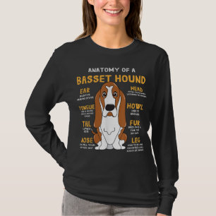 Basset Hound Anatomie Funny Dog Mama Vater Niedlic T-Shirt