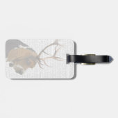 Basset Hound and Antlers Gepäckanhänger (Rückseite horizontal)