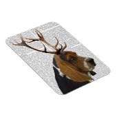 Basset Hound and Antlers Magnet (Rechte Seite)