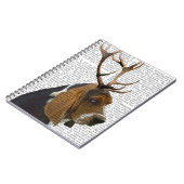 Basset Hound and Antlers Notizblock (Linke Seite)