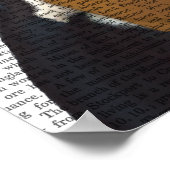 Basset Hound and Antlers Poster (Ecke)