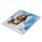 Basset Hound Angel Dog Personalisiertes Haustier M Fliese (Seite)