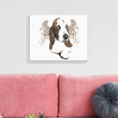 Basset Hound Angel Leinwanddruck (Insitu (Wohnzimmer))