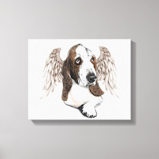 Basset Hound Angel Leinwanddruck