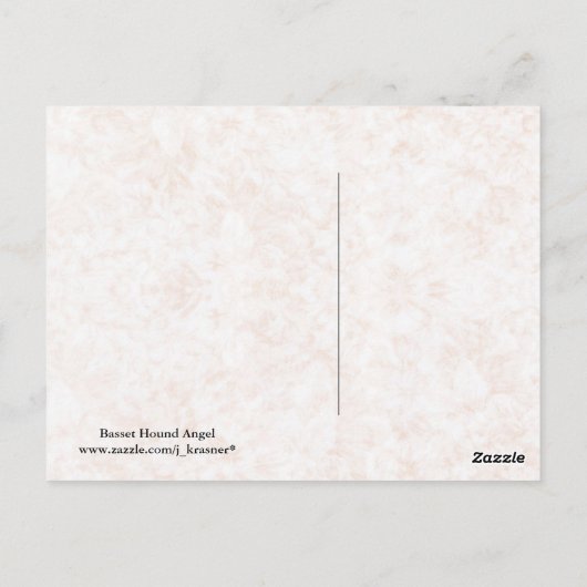Basset Hound Angel Postkarte (Rückseite)