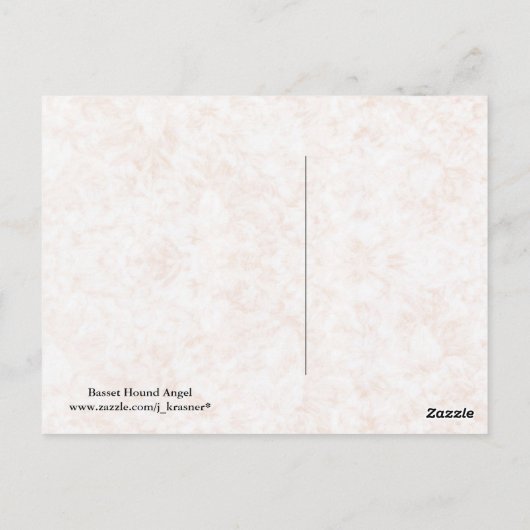 Basset Hound Angel Postkarte (Rückseite)