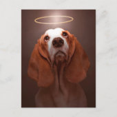 Basset Hound Angel Postkarte (Vorderseite)