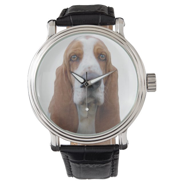 Basset Hound Armbanduhr (Vorderseite)