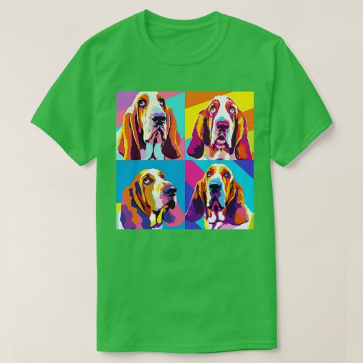 Basset Hound Art Dog Lover Geschenke 1 T-Shirt (Design vorne)
