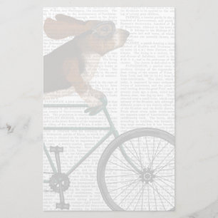 Basset Hound auf dem Fahrrad Briefpapier