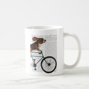 Basset Hound auf dem Fahrrad Kaffeetasse