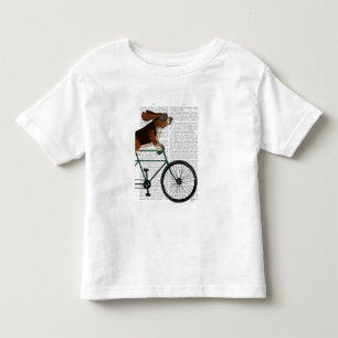 Basset Hound auf dem Fahrrad Kleinkind T-shirt