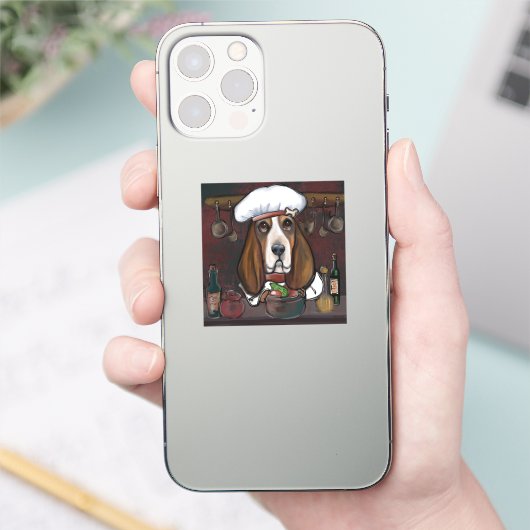 BASSET HOUND AUFKLEBER (Telefon)