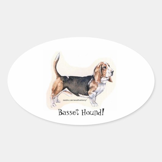 Basset Hound! Aufkleber (Vorderseite)