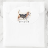 Basset Hound! Aufkleber (Tasche)