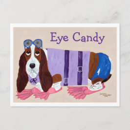 Basset Hound Augenschmaus  Feiertagspostkarte