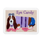Basset Hound Augenschmaus Magnet (Horizontal)