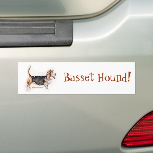Basset Hound! Autoaufkleber (Auf Auto)