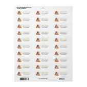 Basset Hound Autumn Leaves Return Address (Vorne)
