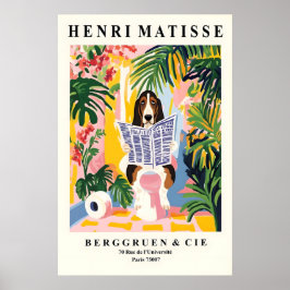 Basset Hound Badezimmer Druck Matisse Stil Hund au Poster