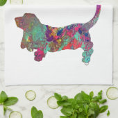 Basset Hound, Basset Hound Geschirrtuch (Gefaltet)