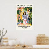 Basset Hound Bathroom Print Matisse Style Dog Poster (Küche)